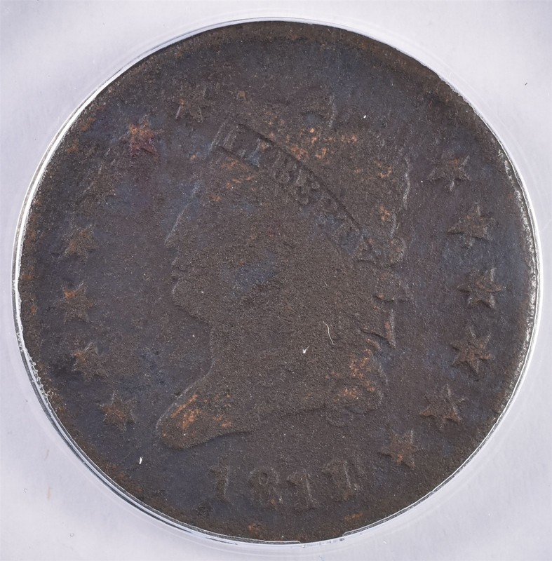 1811/0 Classic Head Large Cent - ANACS VG 8 Details 