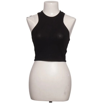 Divided by H&M, Crop Top, Größe: S, Schwarz, Baumwolle/Elasthan, Einfarbig #HMY