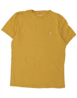 Jack Wills Herren Classic Fit T-Shirt Oberteil Medium Gelb Baumwolle DY15