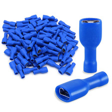100-Pack 0.187" Female Quick Disconnect Spade Terminals, 16-14 AWG 4.8Mm 3/16 I