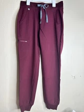 FIGS Zamora 2.0 Jogger Scrub Pants Maroon Women's Sizes Small NWT