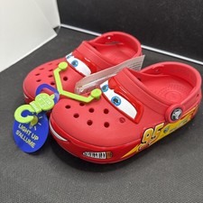Crocs Classic Lightning McQueen 209381-610 Clogs Kids 12 Red Comfort Shoes UZB25