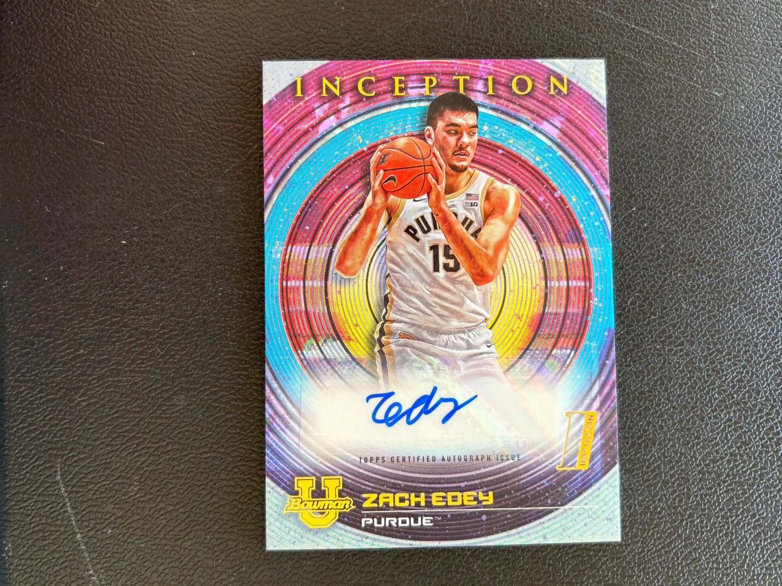 Zach Edey 2022 Bowman Inception Auto Autograph RC Purdue Grizzlies E57
