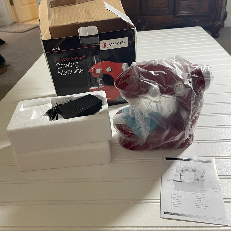 SMARTEK 2 Stitch Mini Sewing Machine with Pedal RX-08- OPEN BOX - Image 2 of 4