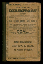 Directory Book Newton, Massachusetts 1897