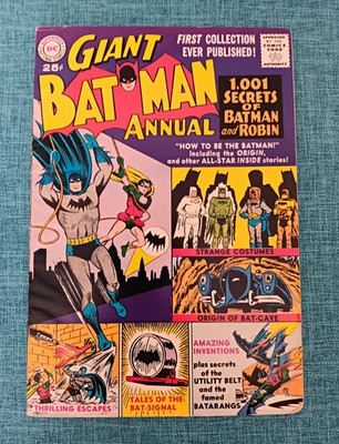 Giant Batman Annual #1 1961 Batman & Robin Origin, 1,001 Secrets, Fine, Rare!