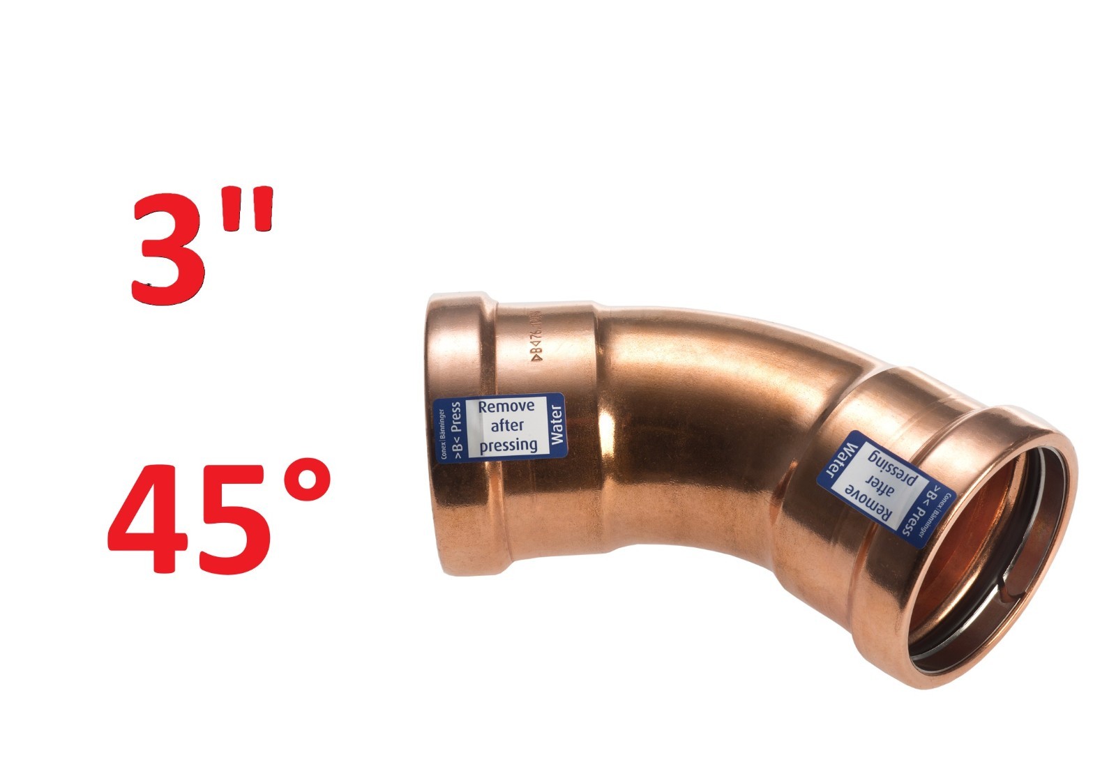 Conex Banninger Press 3" XL 45 Elbow Copper 300psi EPDM PRA5041 240000 Water NEW