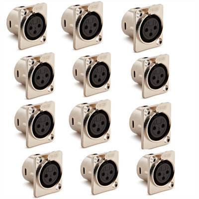 12x Roar XLR Chassis Connector XLR003 3 Pin Buchse DJ PA Disco Audio Studio