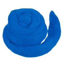 Wool Roving Yarn Soft Felting Wool 50g/1.76oz Chunky Roving Yarn Sea Blue