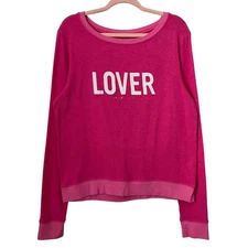 Spiritual Gangster Sweatshirt Womens Large Pink Lover Graphic Print Knit Casual