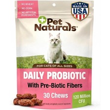 Pet Naturals Daily Probiotic Soft Chews for Cats, 30 Chews, Brown Chew