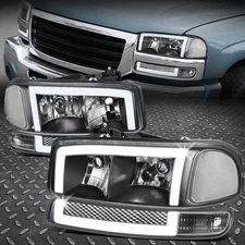 For 99-07 GMC Sierra Yukon XL Switchback LED DRL Headlight+Bumper Signal Lamps