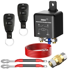 Side Post Remote Battery Disconnect Switch 12v 250A Upgrade Prevent Battery D...