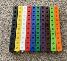 100 Math Linking Cubes Counting Blocks Manipulatives STEM Homeschool Preowned