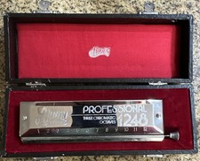 Huang Professional Chromatic Octaves 1248 Harmonica Vintage with Original Box
