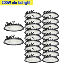 20 Pack 200W UFO Led High Bay Light Commercial Industrial Warehouse Shop Lights