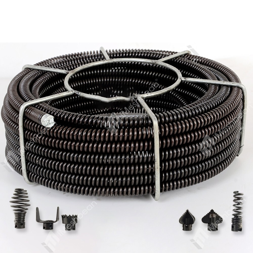 VEVOR Drain Cleaning Cable 100 FT X 3/4 Inch, Solid Core Steel Drain...