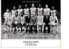 VINTAGE ORIGINAL 1968 1969 CHAMPION BOSTON CELTICS 8.5X10.5 TEAM PHOTO RUSSELL
