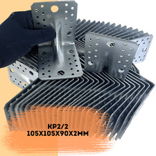 Heavy Duty Steel Angle Brackets - Corner Brackets for Wood KP2/2 105x105x90x2mm