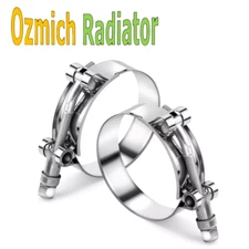 2 PCS 4" Inch Stainless Steel T Bolt Clamp Turbo Intake Silicone Hose Clamp