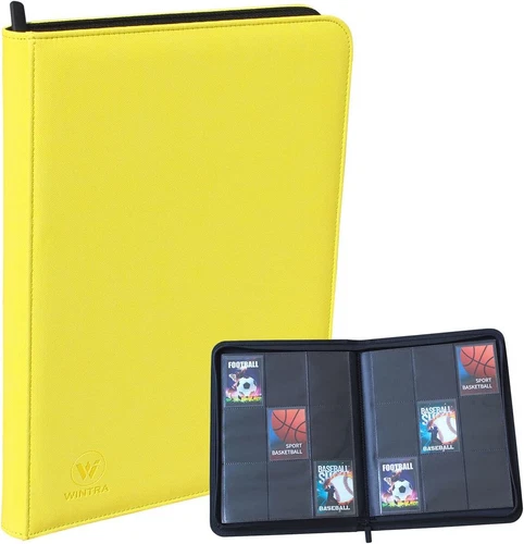 Premium Zip Card Binder, 9 Pocket Trading Card Collectors Album, Side Loading...