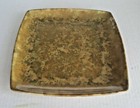 CASUAL HOME Ceramic Gold Green Platter BEAUTIFUL GLAZE 11.5" Square — photo 1