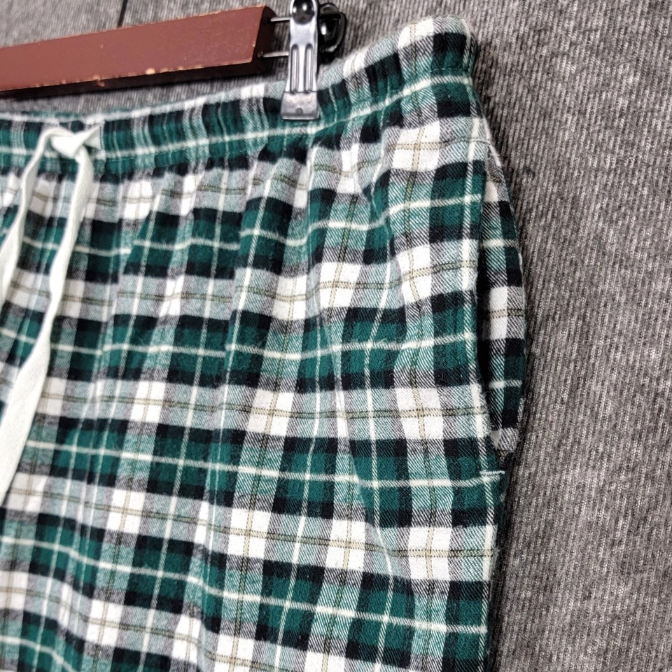 Sleep Sense Pajama Pants Mens XL Green Plaid Portuguese Flannel Lounge