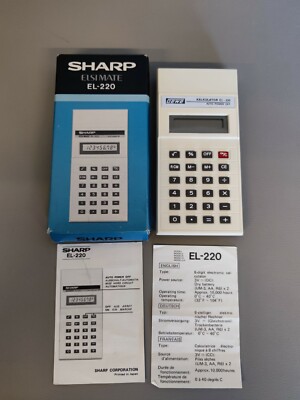 Vintage | Sharp Elsi Mate | Taschenrechner calculator | 80s | OVP & WIE Neu |#F2