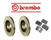 Mazda 323 1990-1994 Front Left & Right Disc Rotors Pads Brake Kit Brembo/akebono on sale Mazda 323 1990-1994 Front Left & Right Disc Rotors Pads Brake Kit Brembo/akebono on sale