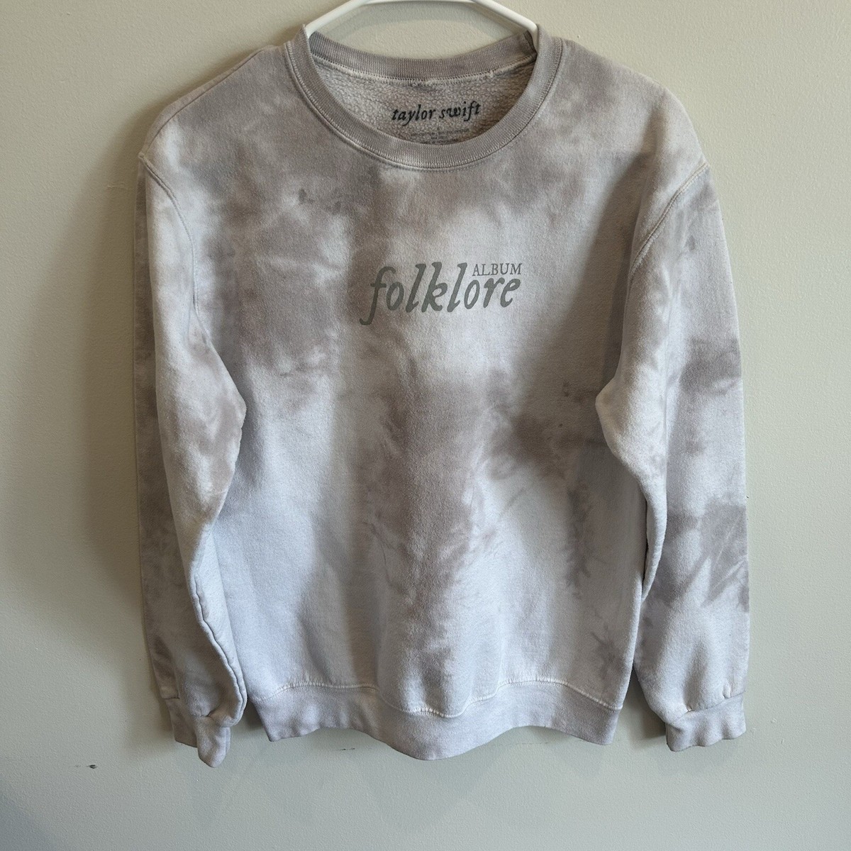 Taylor Swift Folklore Album Tye-Dye Crewneck Sweatshirt