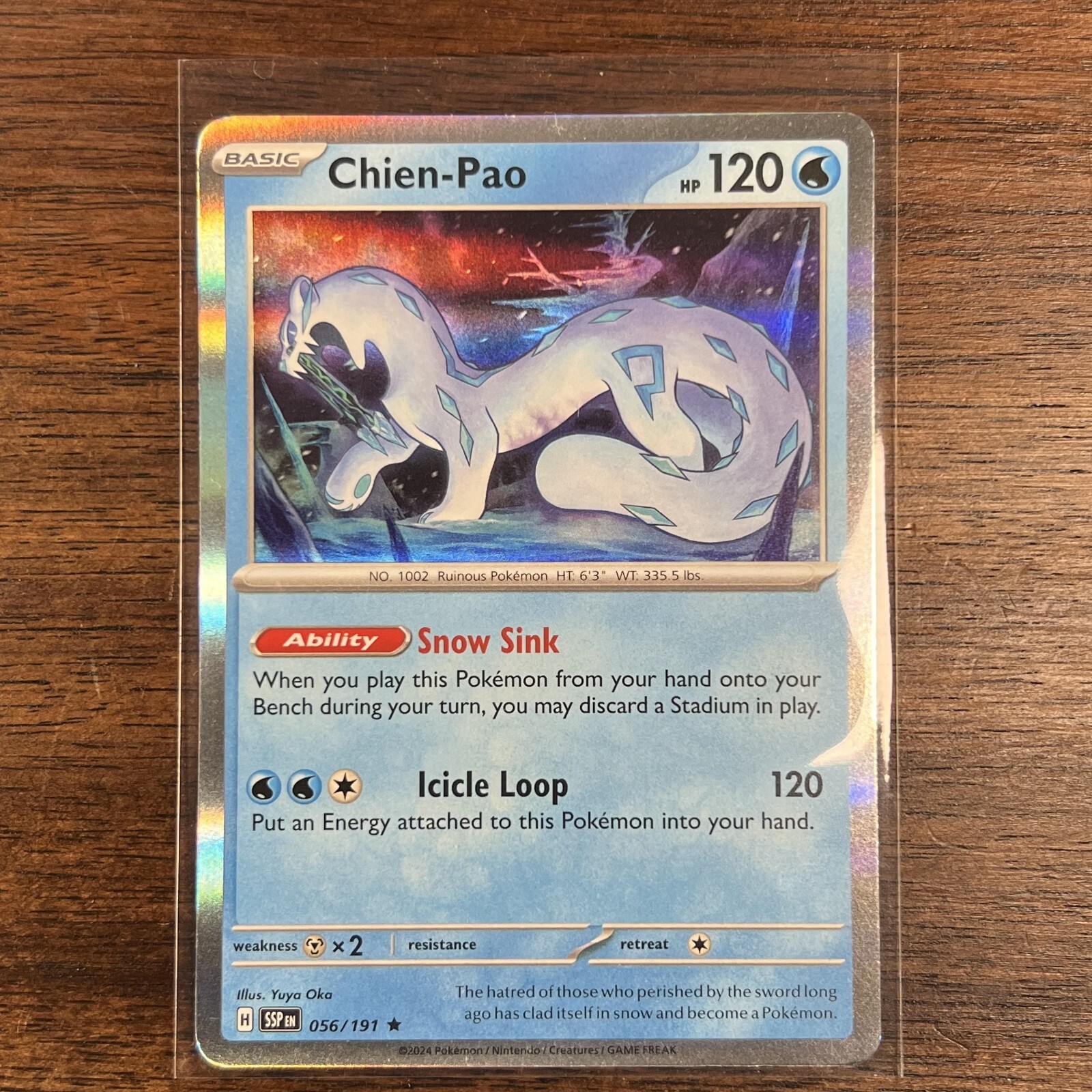 Chien-Pao 56/191 Rare Holo Surging Sparks Pokemon