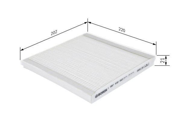 Bosch 1 987 432 063 Filter, Innenluft FüR Volvo-image