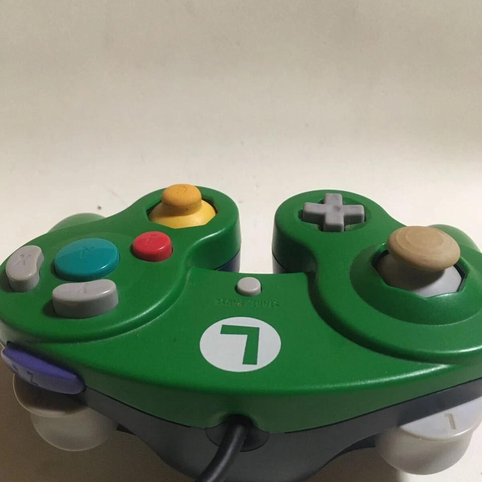 Nintendo GameCube Console System Controller Luigi Green Good HP - Image 4 of 4