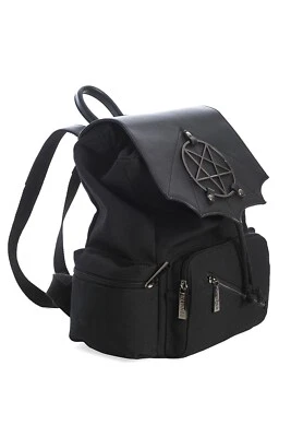 Sac à dos pentagramme BANNED Apparel noir gothique punk occulte sorcière chauve-souris aile - Photo 1/3
