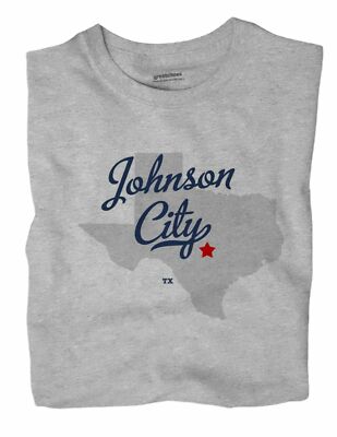 Johnson City Texas TX Tex T-Shirt MAP