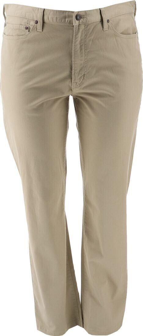 Lands' End Traditional KNCK Pants Tan 31 x 32 506924 (6043