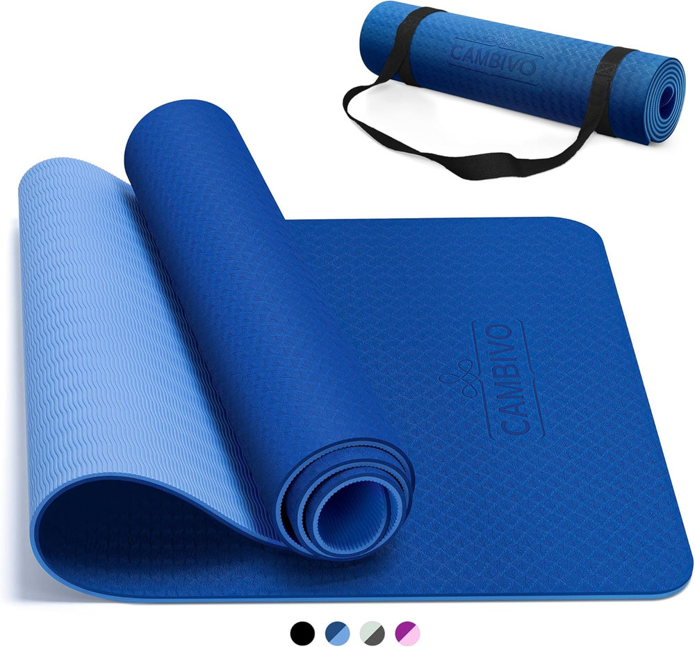 Extra Thick Non-Slip Yoga Mat for Women Men Kids 1/3 1/4 2/5 Inch