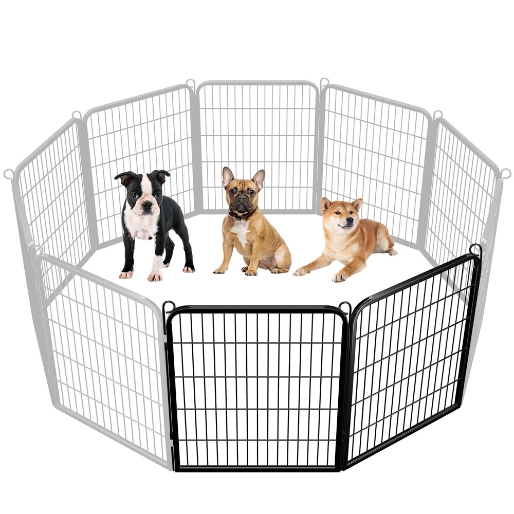 Metal Dog Playpen Foldable Puppy Exercise Pen Pet Fence for Medium