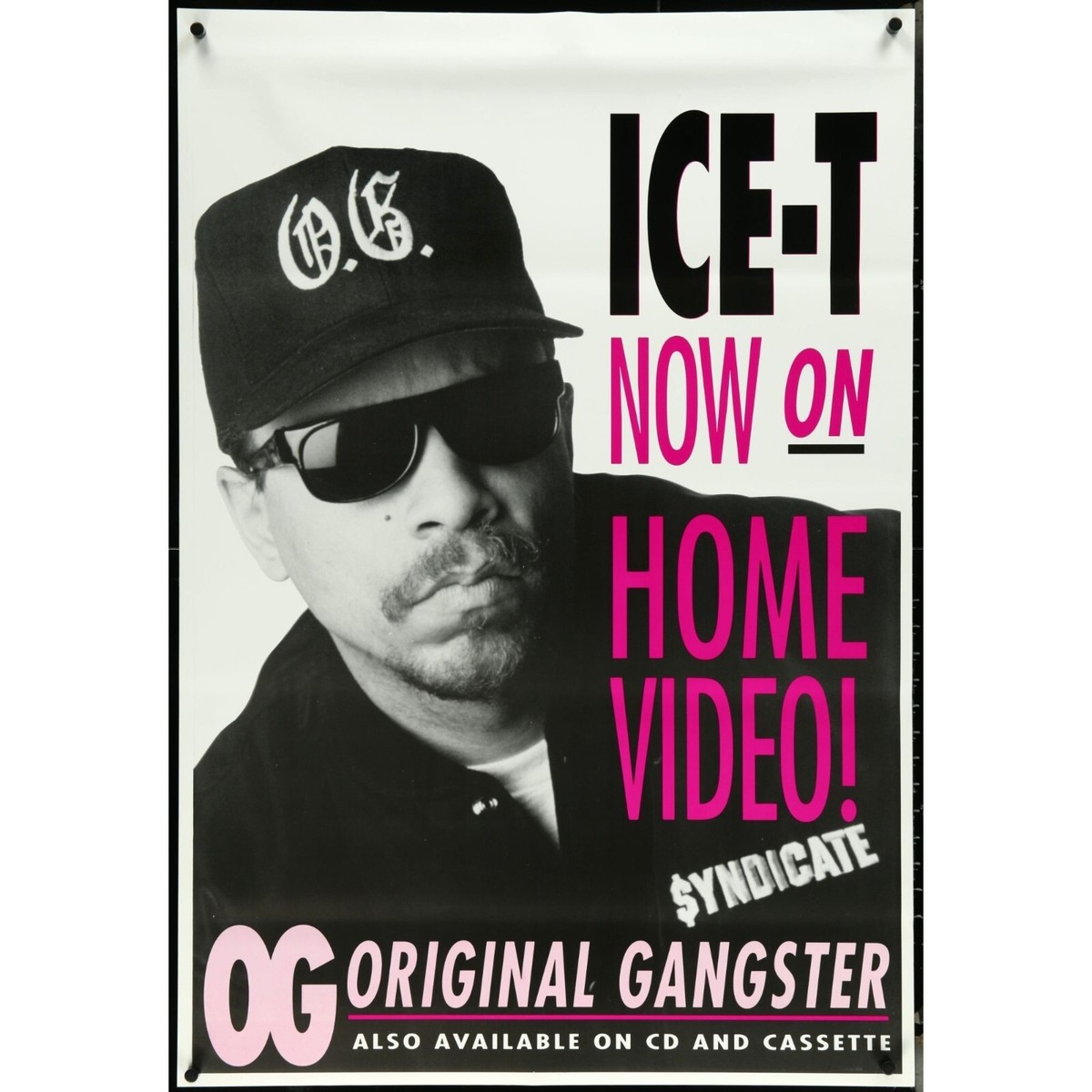 Ice-T OG Original Gangster Authentic 1991 Hype Poster CD Cassette