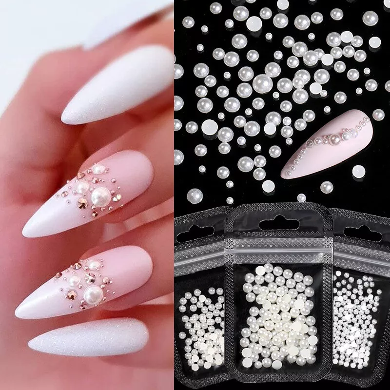 How to apply pearls & beads on your nails 