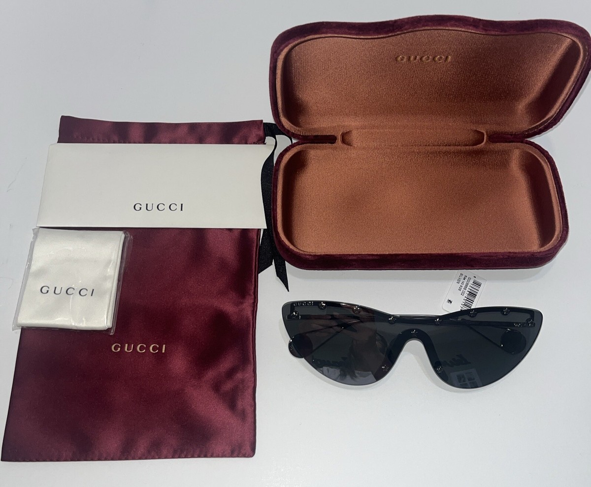 Auth GUCCI GG0666S Silver RIMLESS STAR STUDDED CAT-EYE  display picture 3