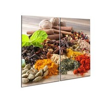 Herdabdeckplatten Set 2x30x52 cm Ceranfeld Abdeckung Glas Spritzschutz Küche