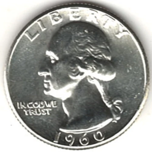 1960 WASHINGTON QUARTER IN BU CONDITION ~ PLEASE SEE THE SCAN  stk q305