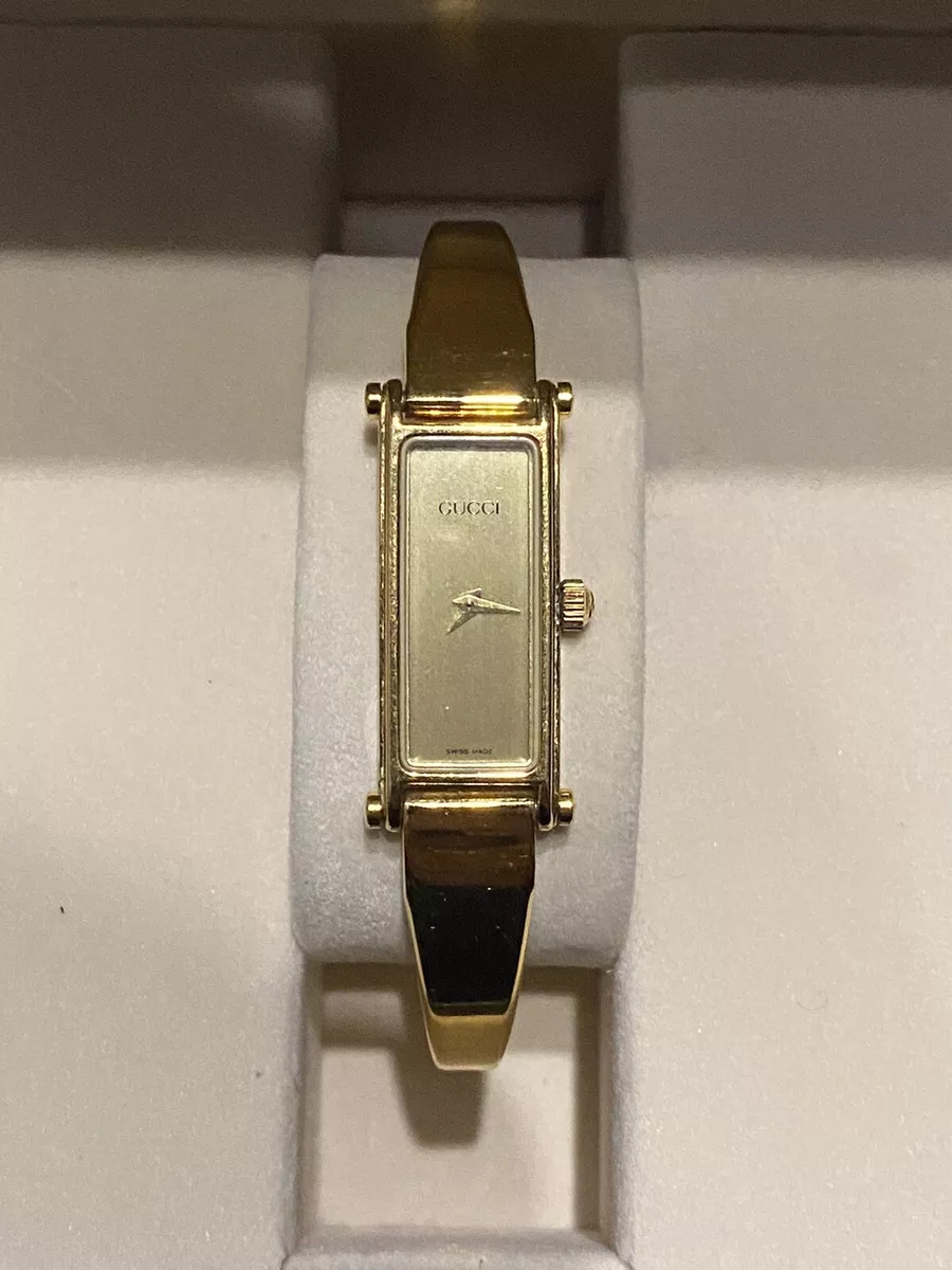 Vintage Gucci Horsebit 1500L Gold Gold Plated Quartz Wristwatch