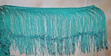 New 14" Length Chainette Fringe Dark Emerald 50" piece Raw Goods Dance