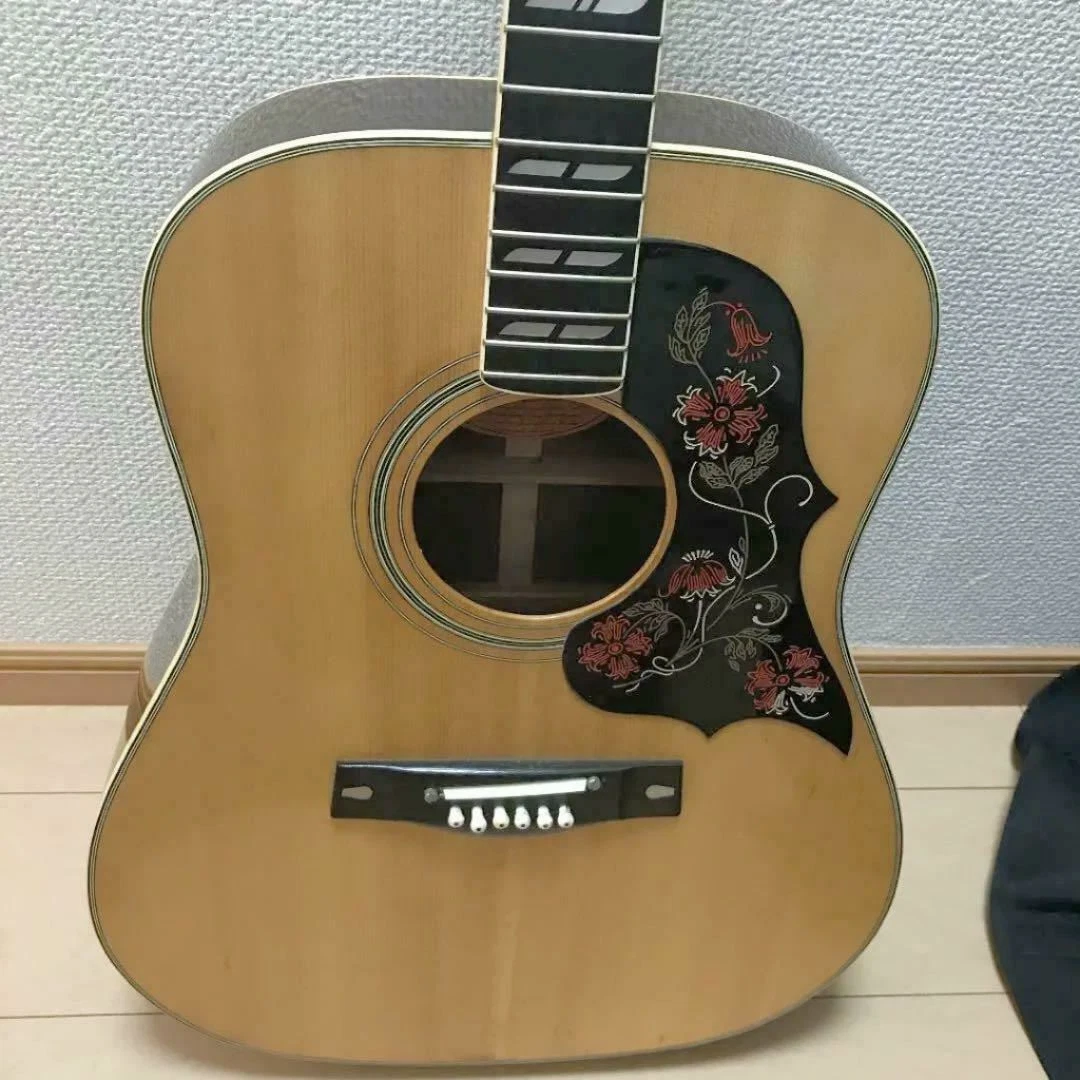 Acoustic Guitar Yamaha FG-401W Natural Color with Rose Patterned Pickguard