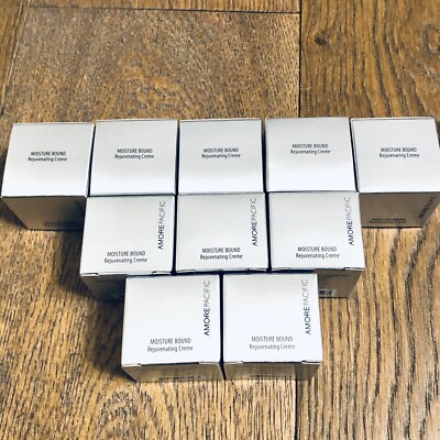 NEW Amore Pacific Lot of 10 Travel Moisture Bound Rejuvenating Creme Cream NIB