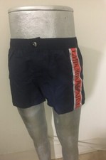 NEW WITH TAG SIZE 30 EMPORIO ARMANI LOGO BOARD SHORTS SWIM TRUNKS MEN BLUE
