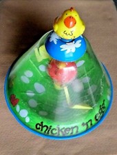 Vintage Ohio Art Metal and Plastic Top Toy Chicken 'N Egg w/Suction Cup 316B186