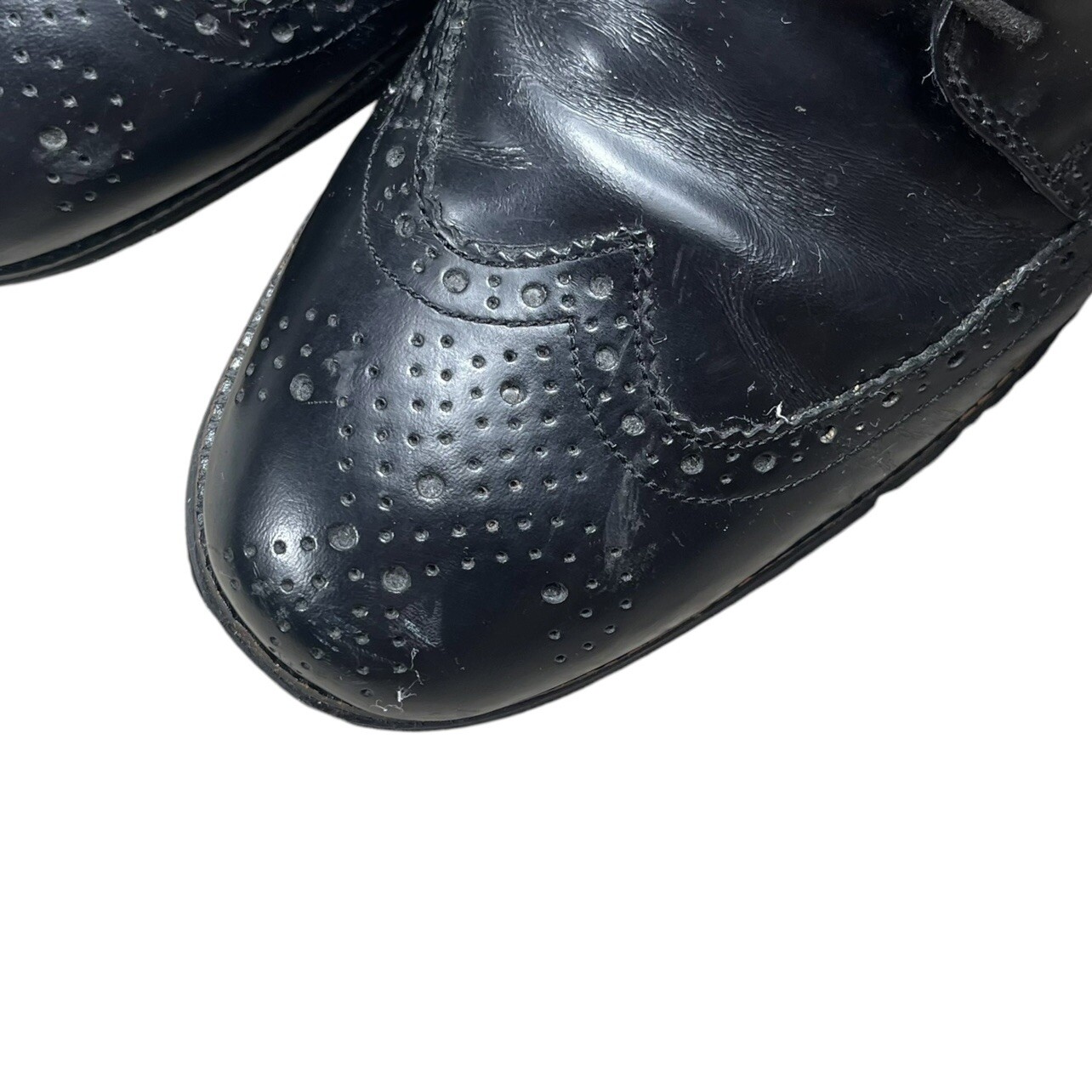 SAOLA Scarpe eleganti Cole Haan Lunargrand da uomo in pelle nera con punta alare taglia 13 M C11717